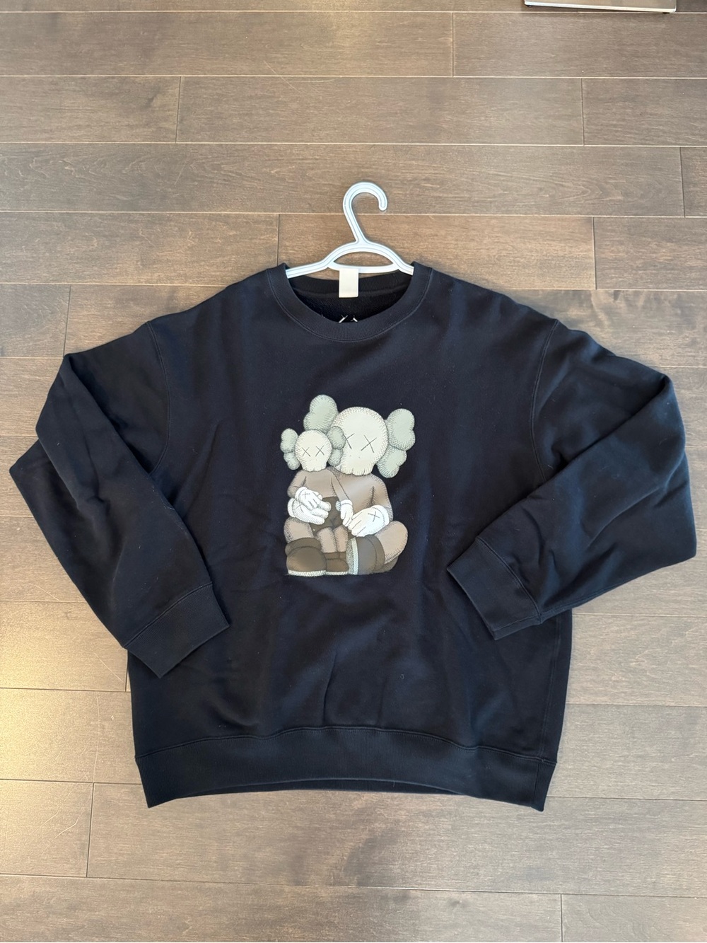 KAWS x UNIQLO Black Graphic Crewneck Sweater